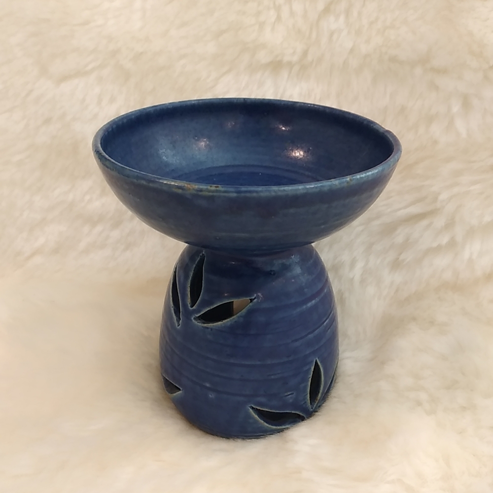 Blue Handmade Ceramic Candle Wax/Oil Burner